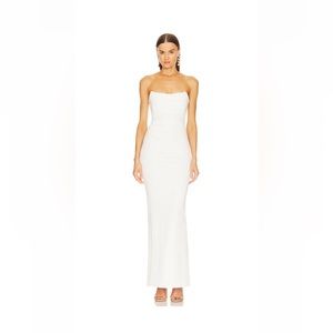 Michael Costello Briggs Gown Revolve, Size XS, White